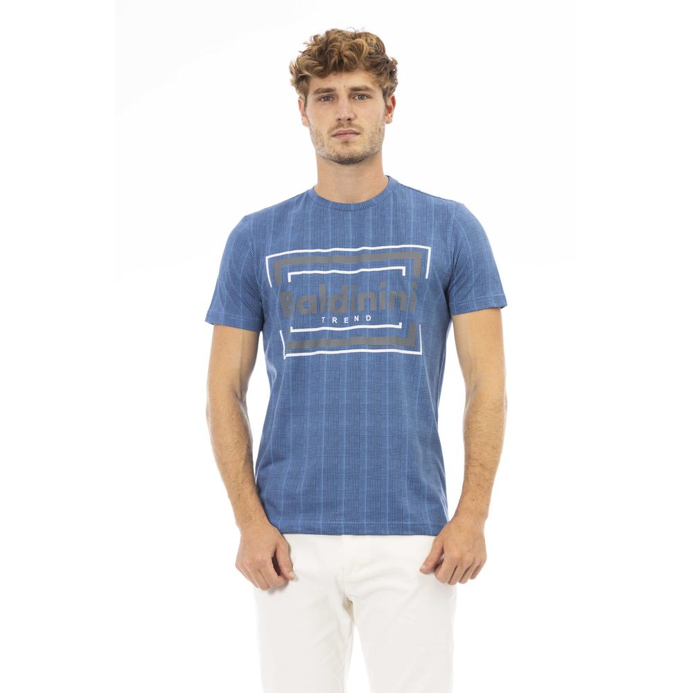 Baldinini Trend Blå Bomull Herr T-shirt