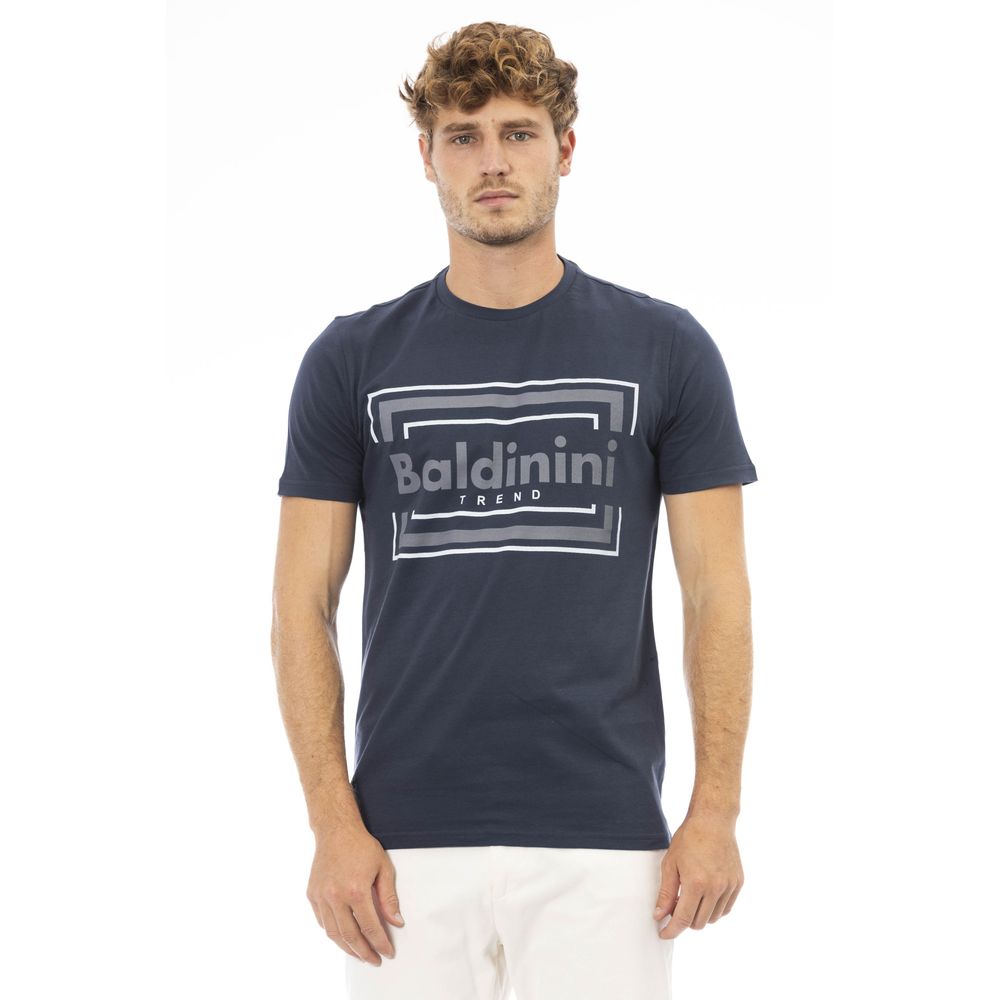 Baldinini Trend Blå Bomull Herr T-shirt