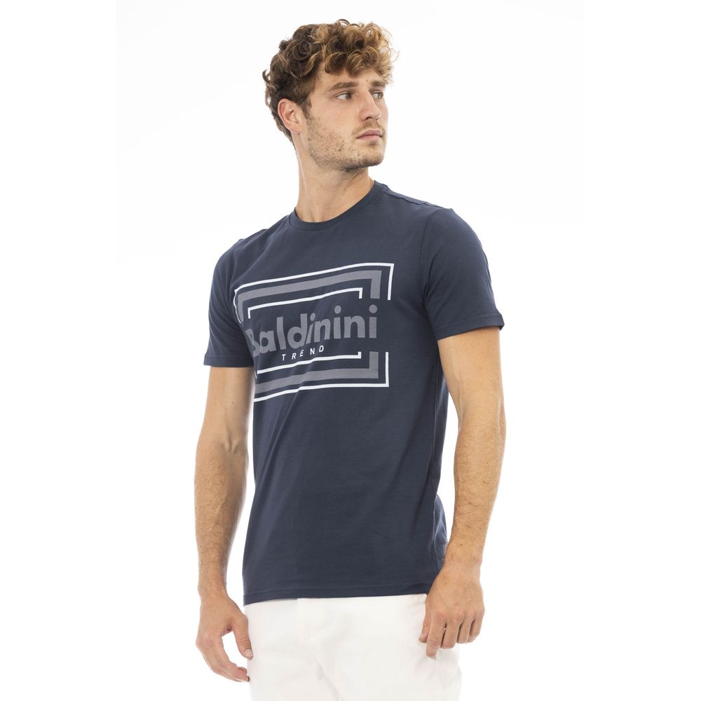Baldinini Trend Blå Bomull Herr T-shirt