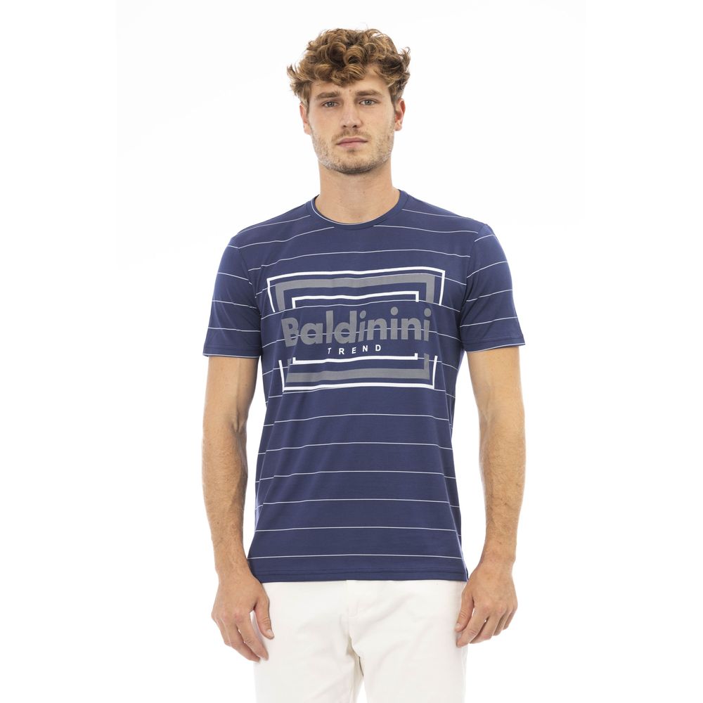 Baldinini Trend Blå Bomull Herr T-shirt
