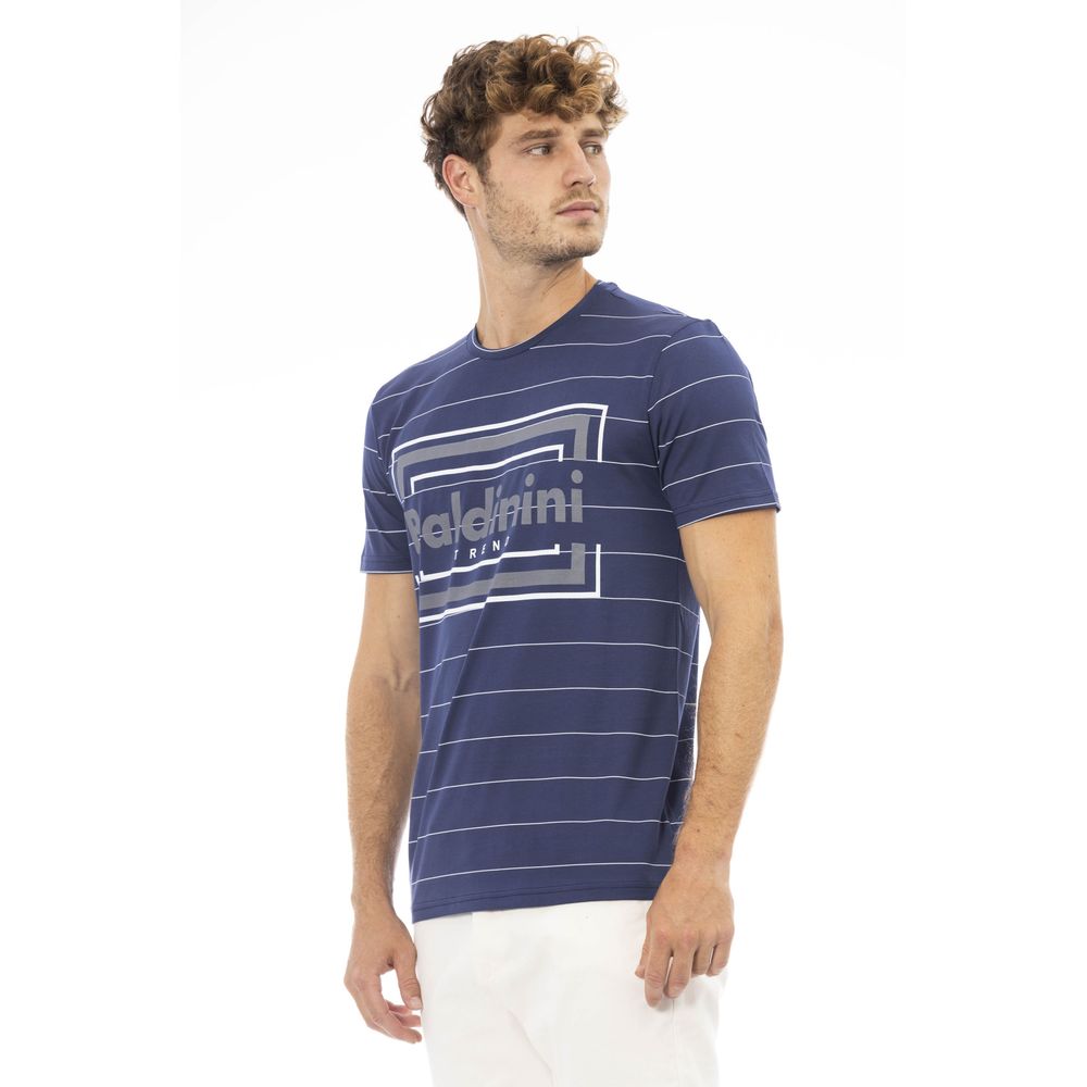 Baldinini Trend Blå Bomull Herr T-shirt