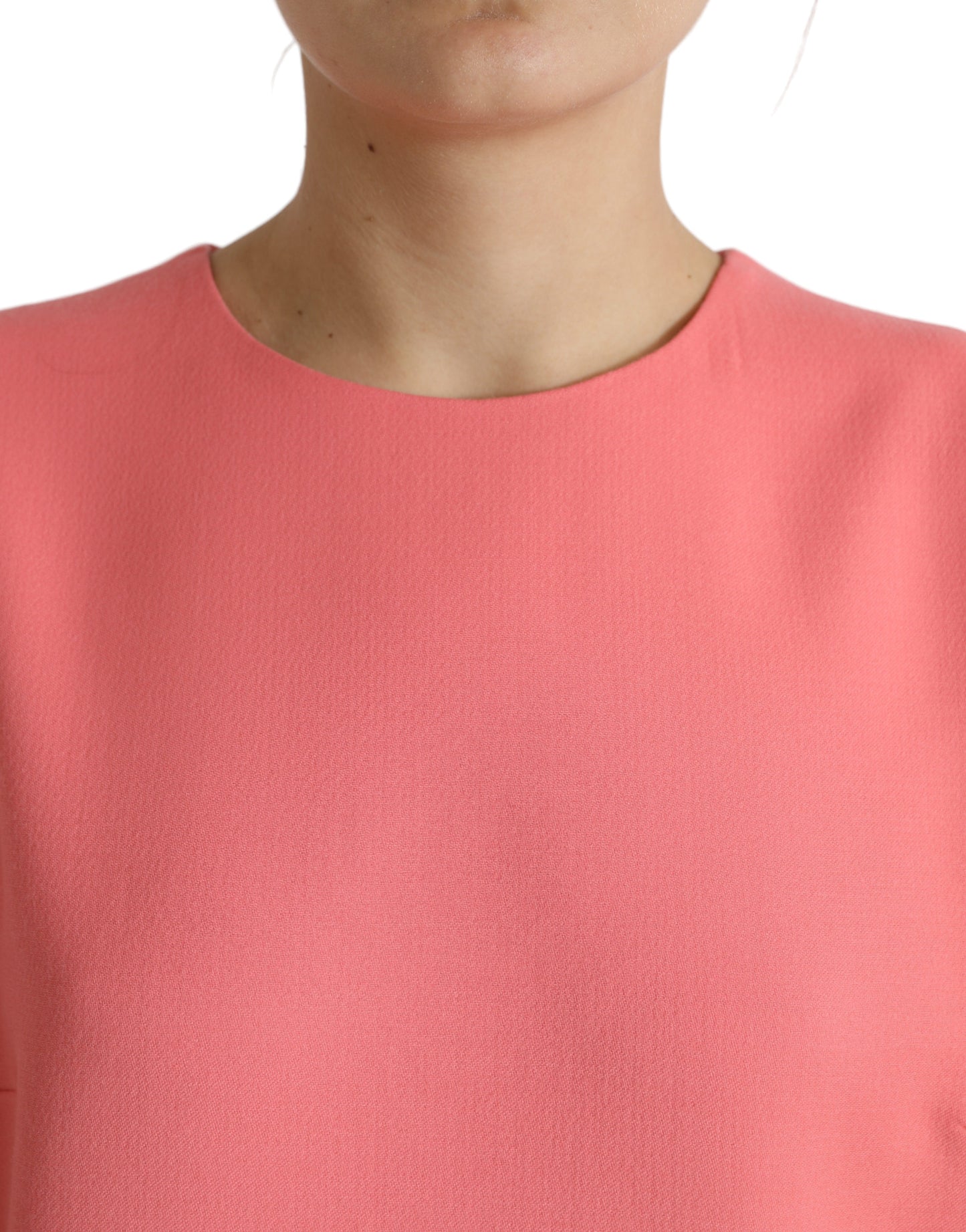 Dolce & Gabbana Rosa Ärmlös Miniklänning i Virgin Wool
