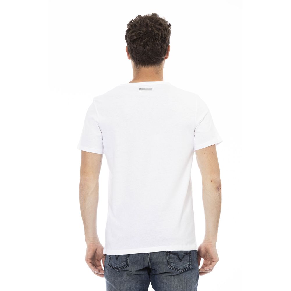 Bikkembergs vit bomulls-T-shirt för män