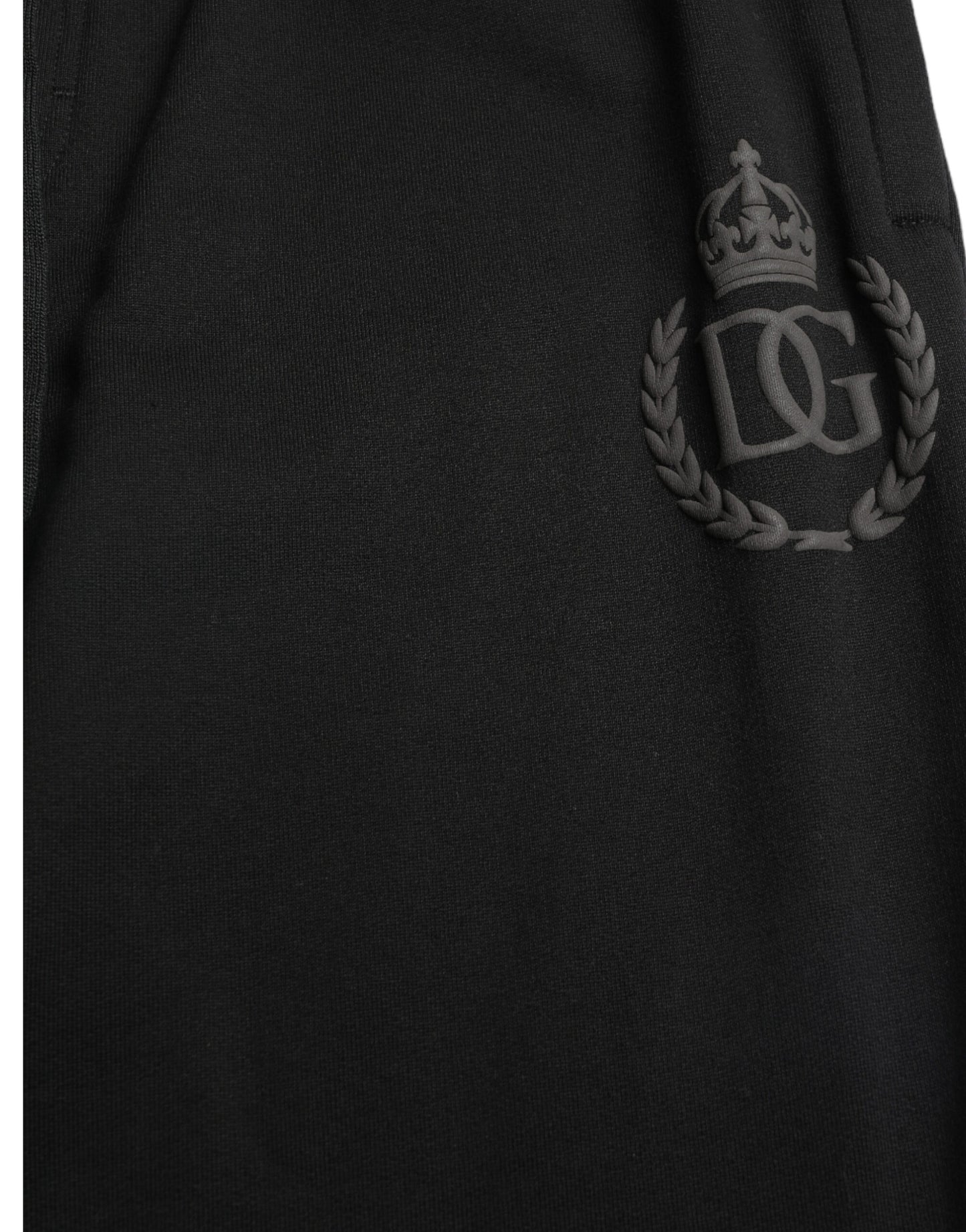 Dolce & Gabbana Svarta DG Logo Skinny Jogger Sweatpants Byxor