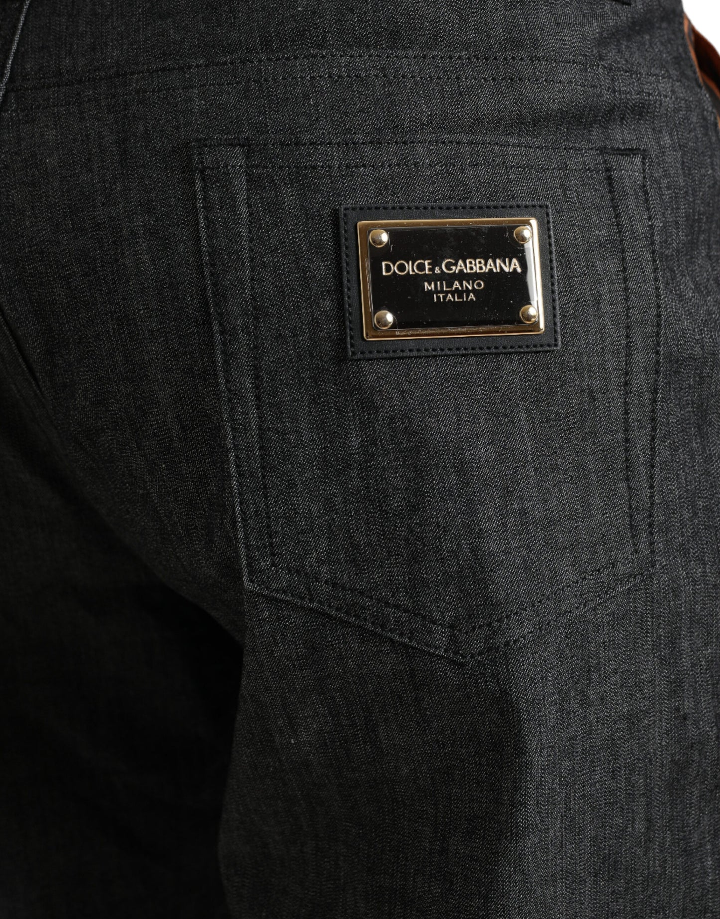 Dolce & Gabbana Flerfärgade Tiger Bomulls Lösa Denim Jeans