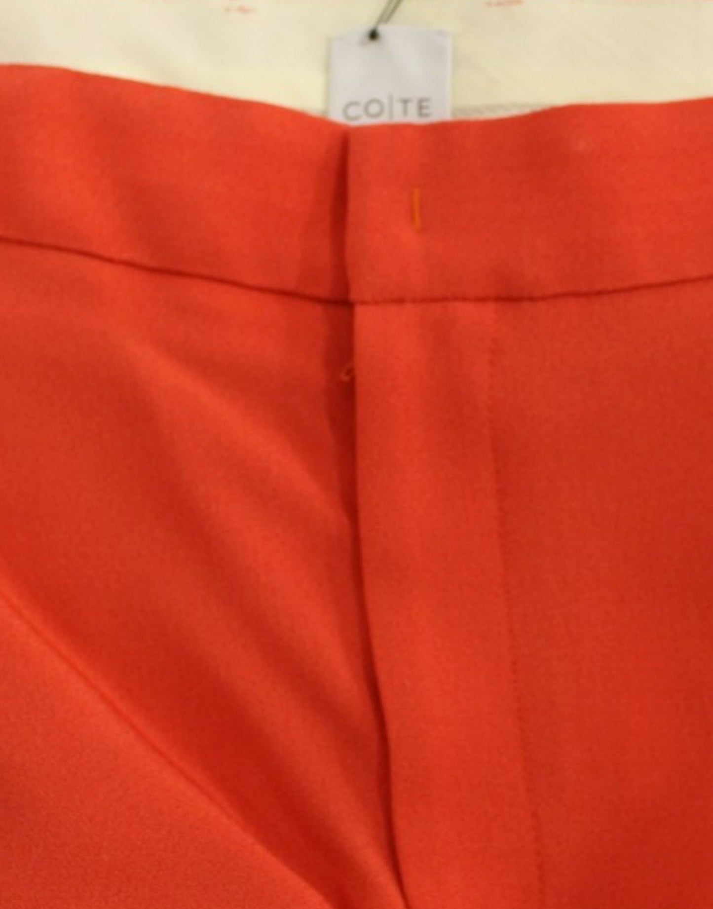 CO|TE Orangea stretchbyxor med boyfriend-motiv