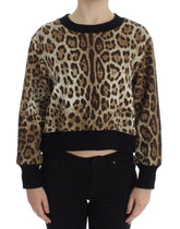 Dolce & Gabbana Leopardprint Crew Neck Kort Genser