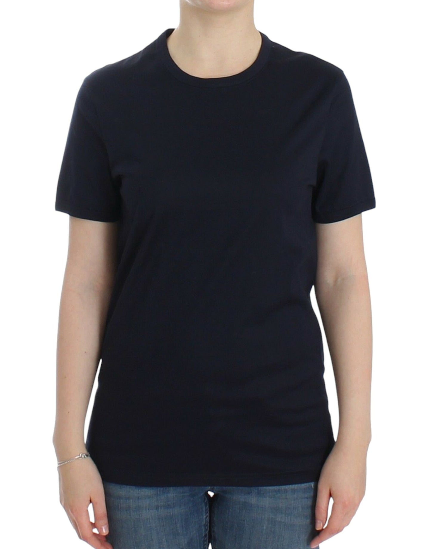 Ermanno Scervino Underkläder Blå Crewneck T-shirt med logotyp i bomull