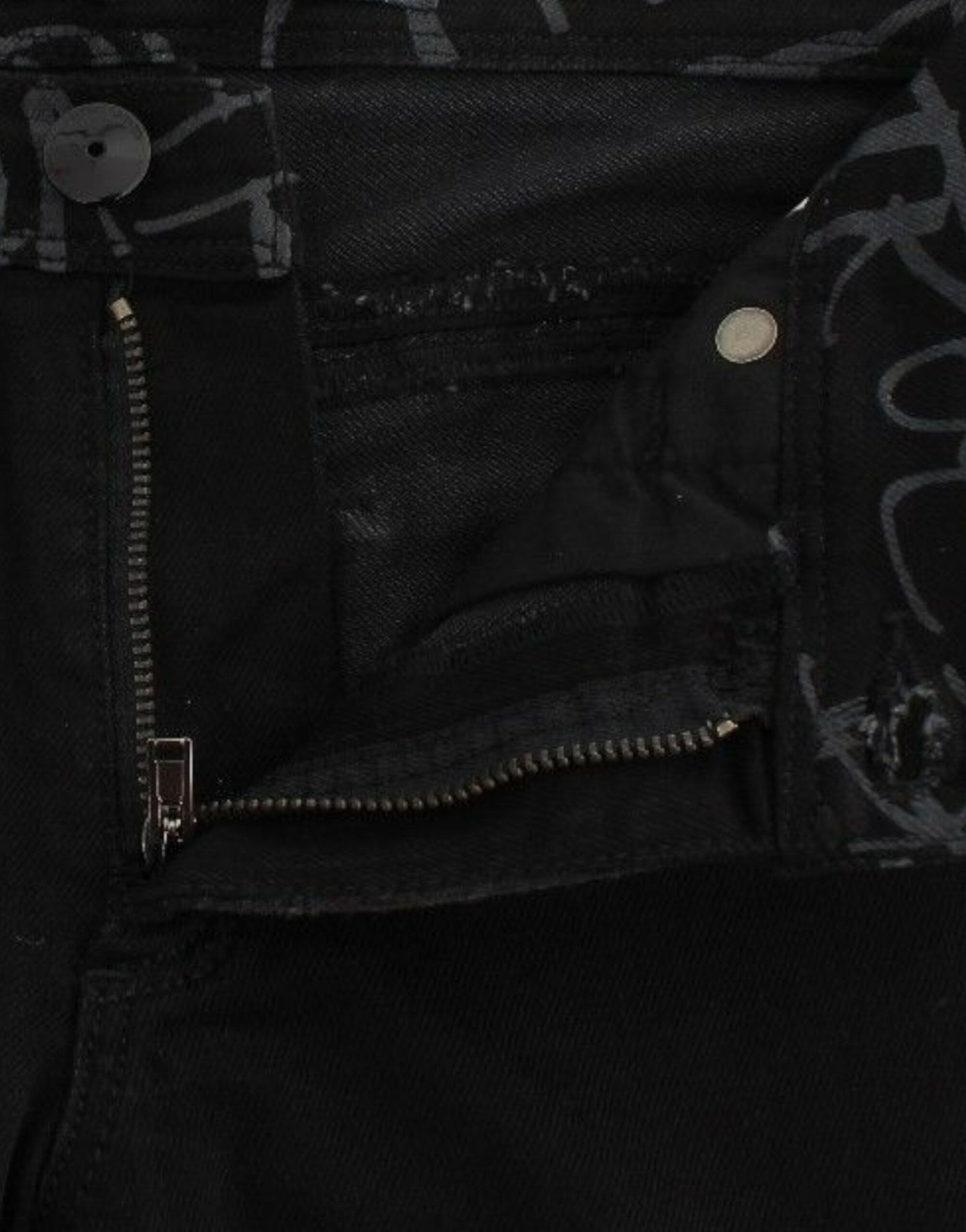 Ermanno Scervino Svarta Slim Jeans Denimbyxor Skinny Stretch