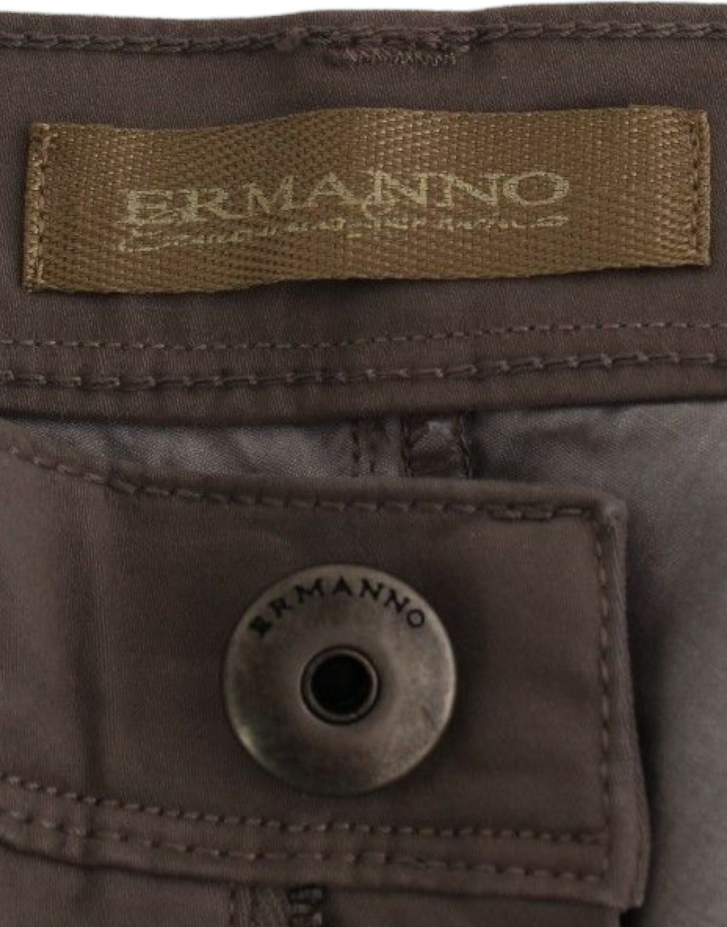 Ermanno Scervino Taupe Beige Slim Jeans Denimbyxor Skinny