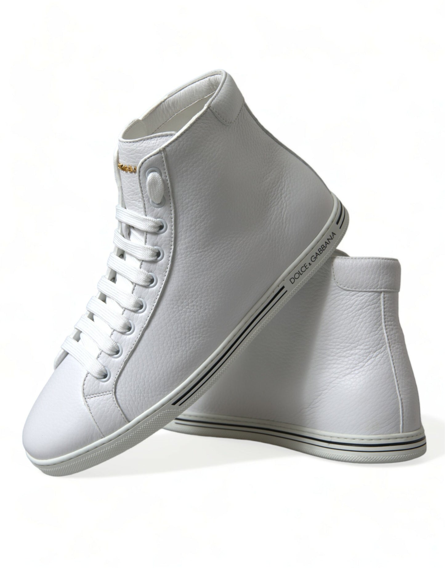 Dolce & Gabbana Hvite Saint Tropez Høye Sneakers Herresko