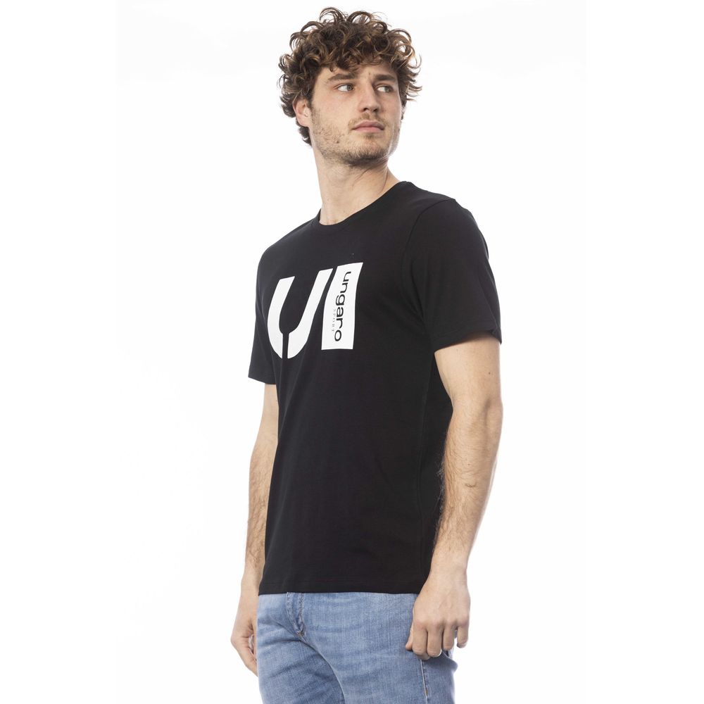 Ungaro Sport svart bomulls-T-shirt för män
