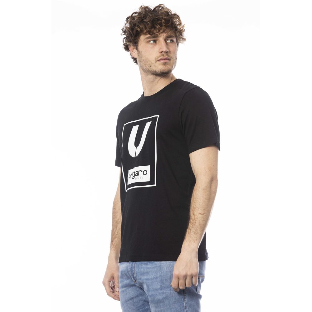 Ungaro Sport svart bomulls-T-shirt för män