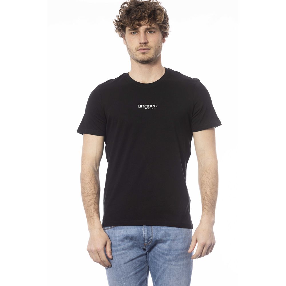 Ungaro Sport svart bomulls-T-shirt för män
