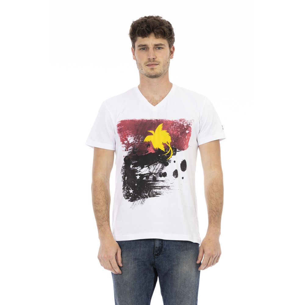 Trussardi Action Vit bomulls-T-shirt för män