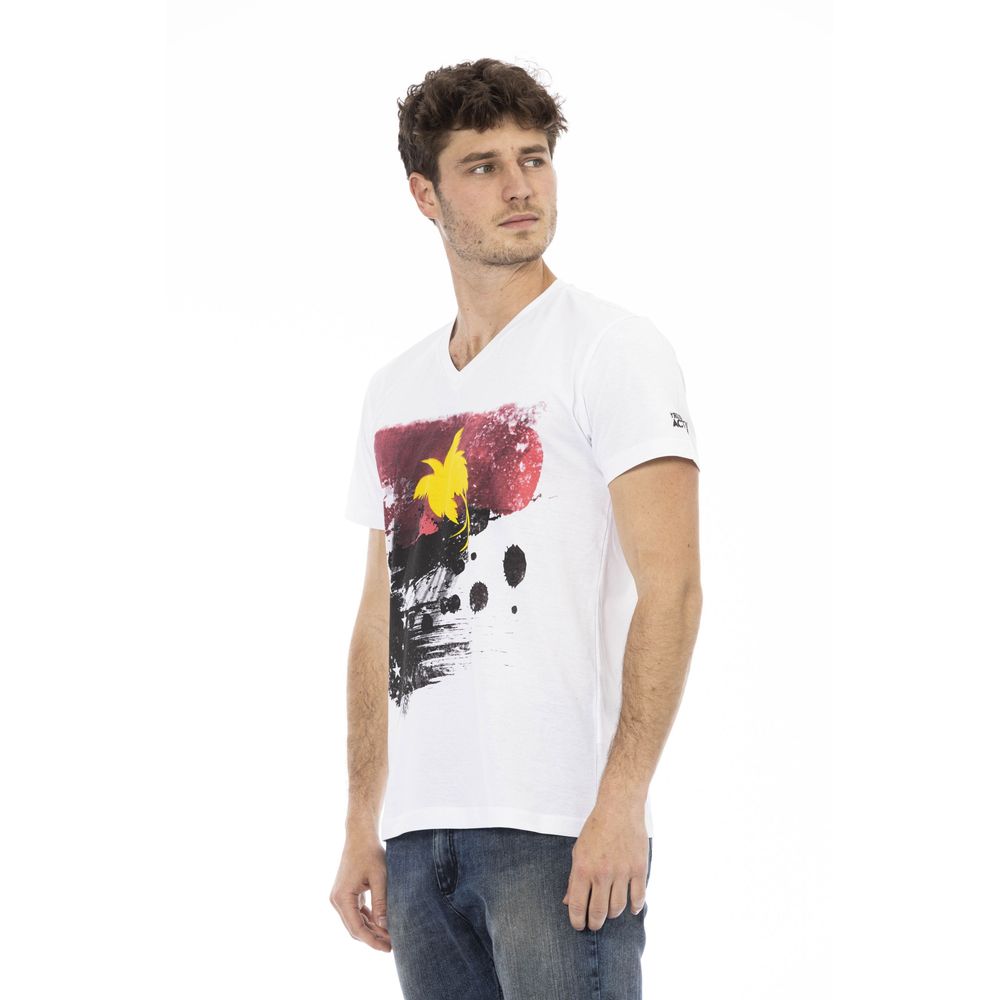 Trussardi Action Vit bomulls-T-shirt för män