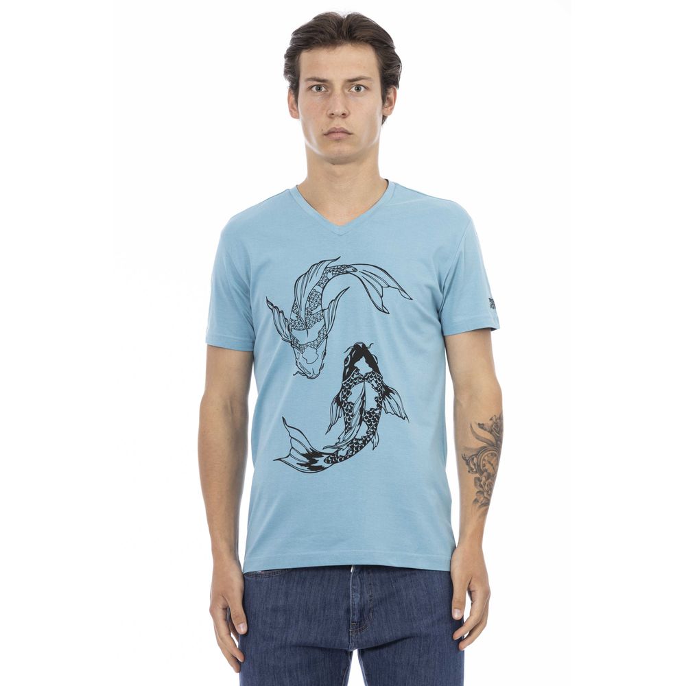 Trussardi Action Ljusblå Bomull Herr T-shirt