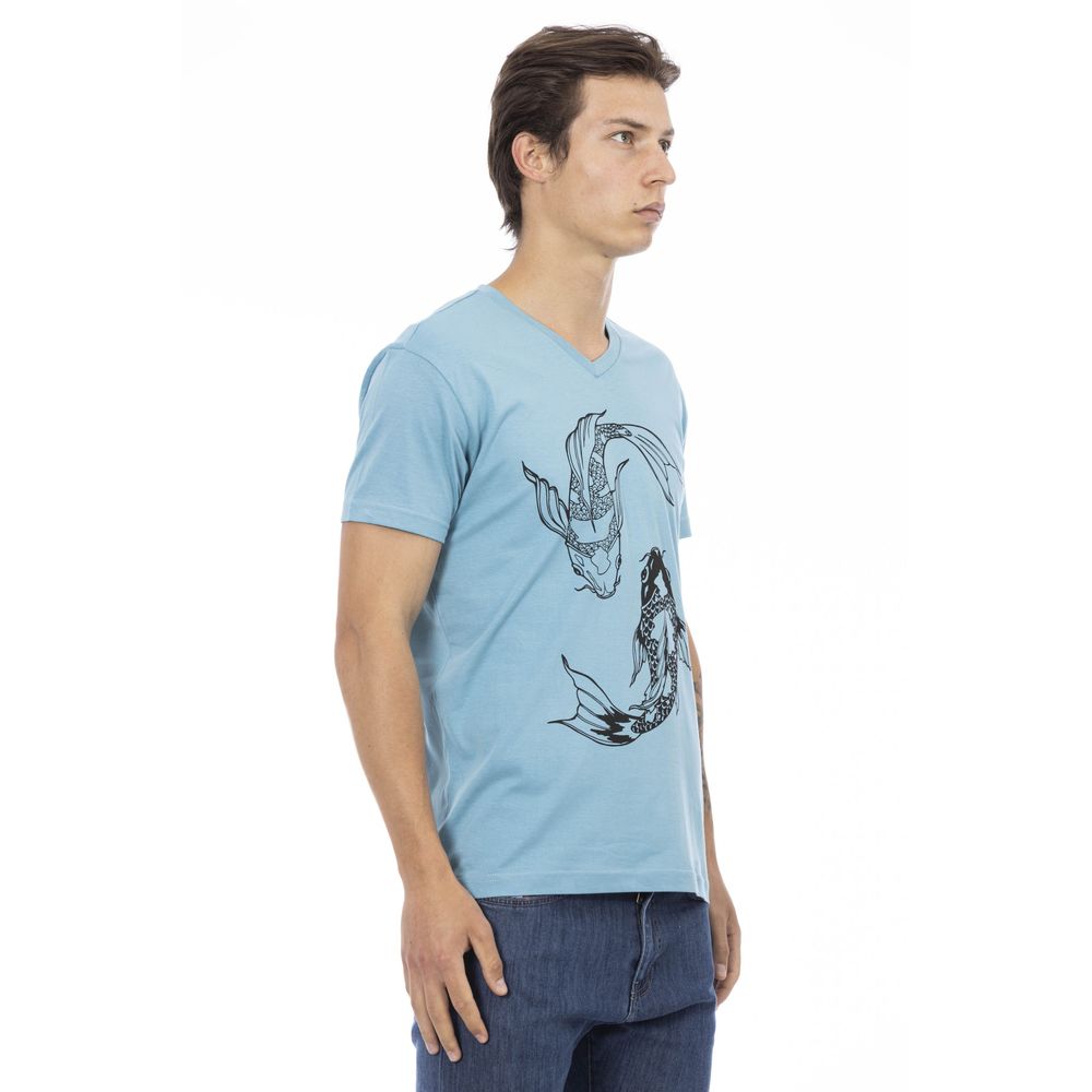 Trussardi Action Ljusblå Bomull Herr T-shirt