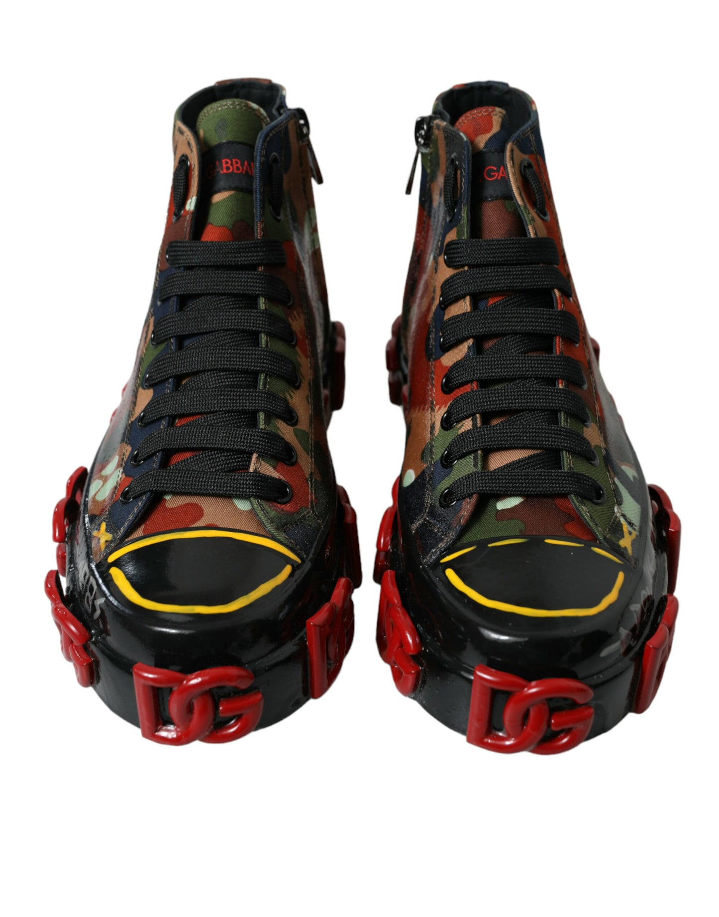 Dolce & Gabbana Flerfargede Kamuflasje Høye Sneakers Sko