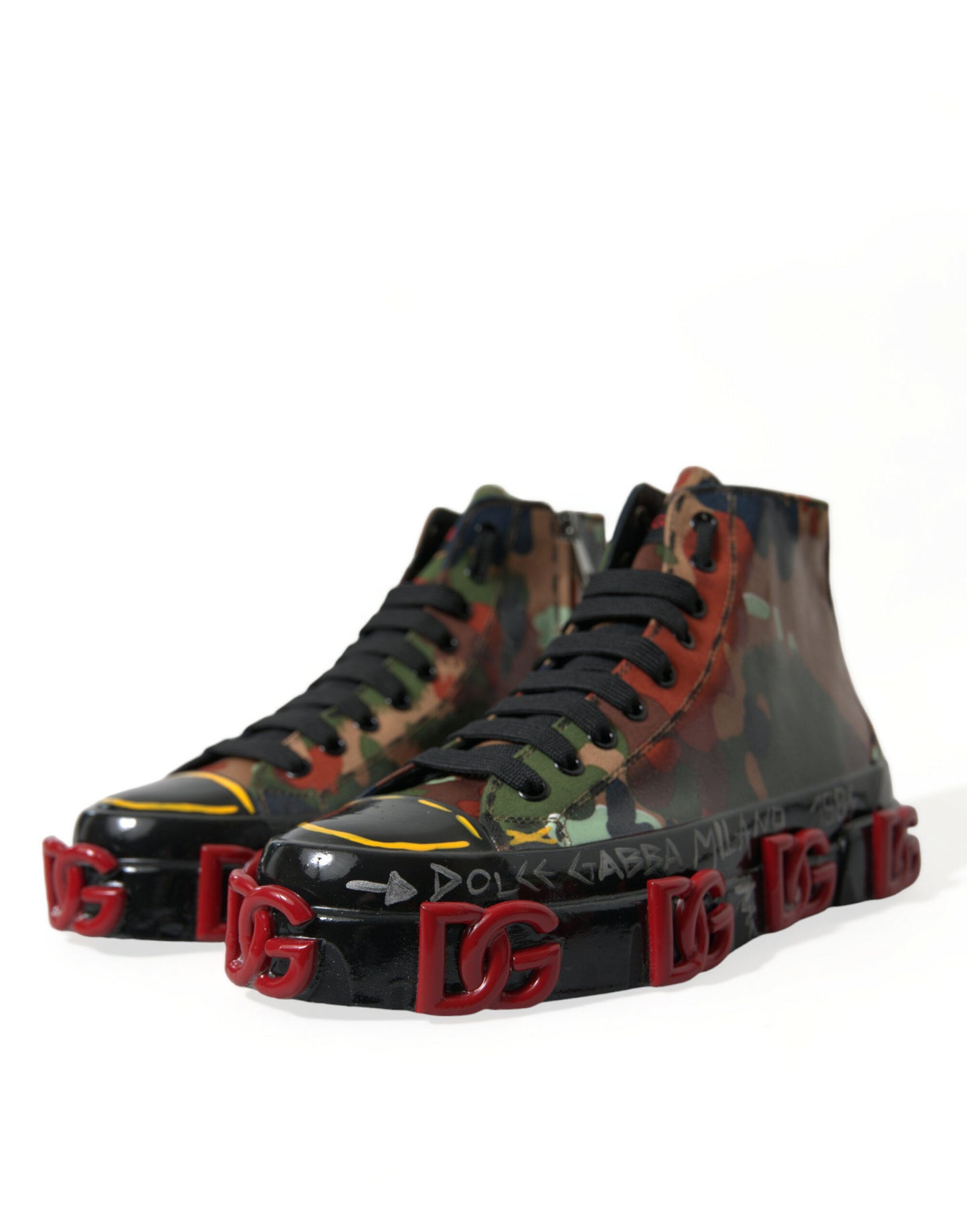 Dolce & Gabbana Flerfargede Kamuflasje Høye Sneakers Sko