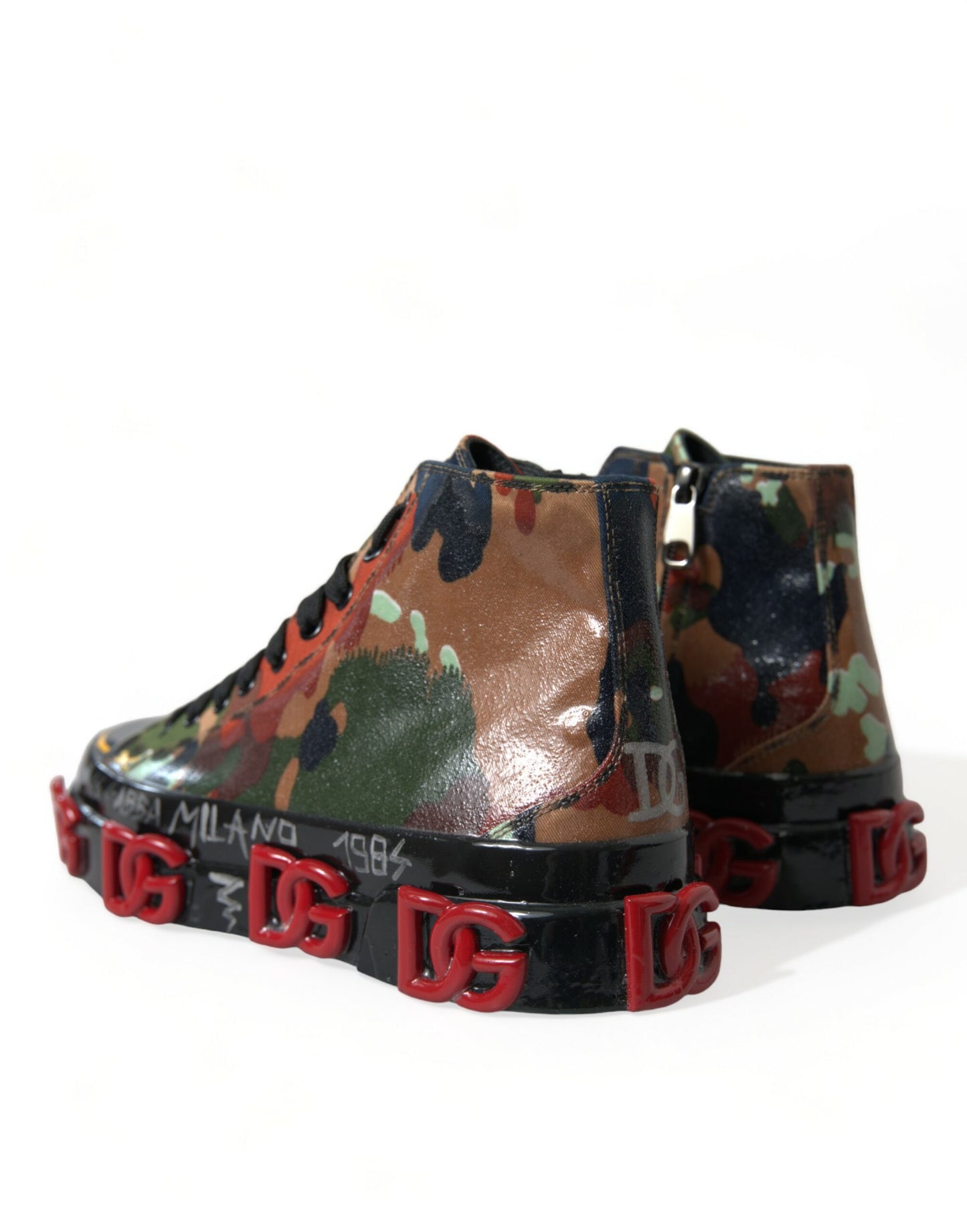 Dolce & Gabbana Flerfargede Kamuflasje Høye Sneakers Sko