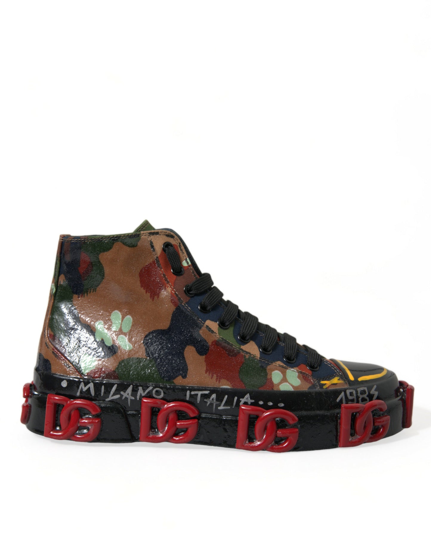 Dolce & Gabbana Flerfargede Kamuflasje Høye Sneakers Sko
