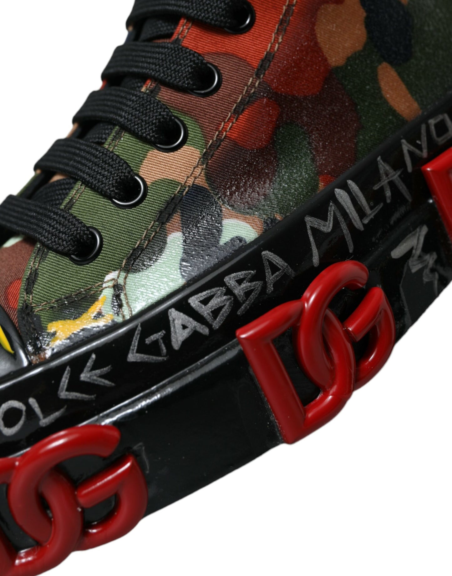 Dolce & Gabbana Flerfargede Kamuflasje Høye Sneakers Sko