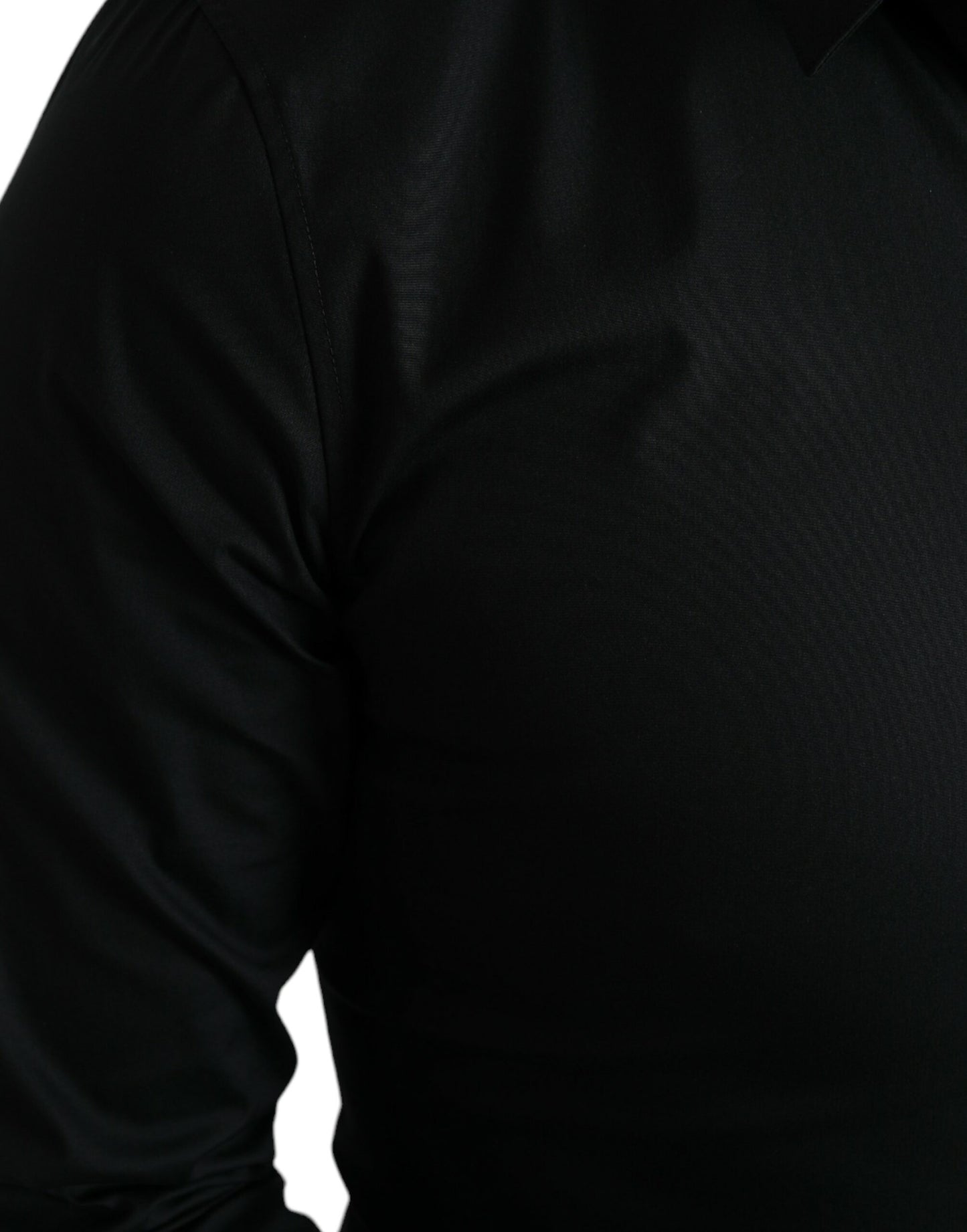 Dolce & Gabbana svart bomullsstretchig smal formell skjorta