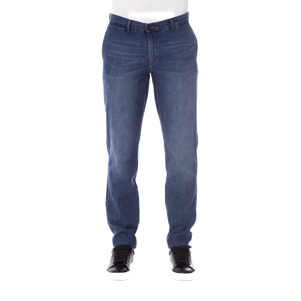 Trussardi Jeans Blå Bomull Herrjeans