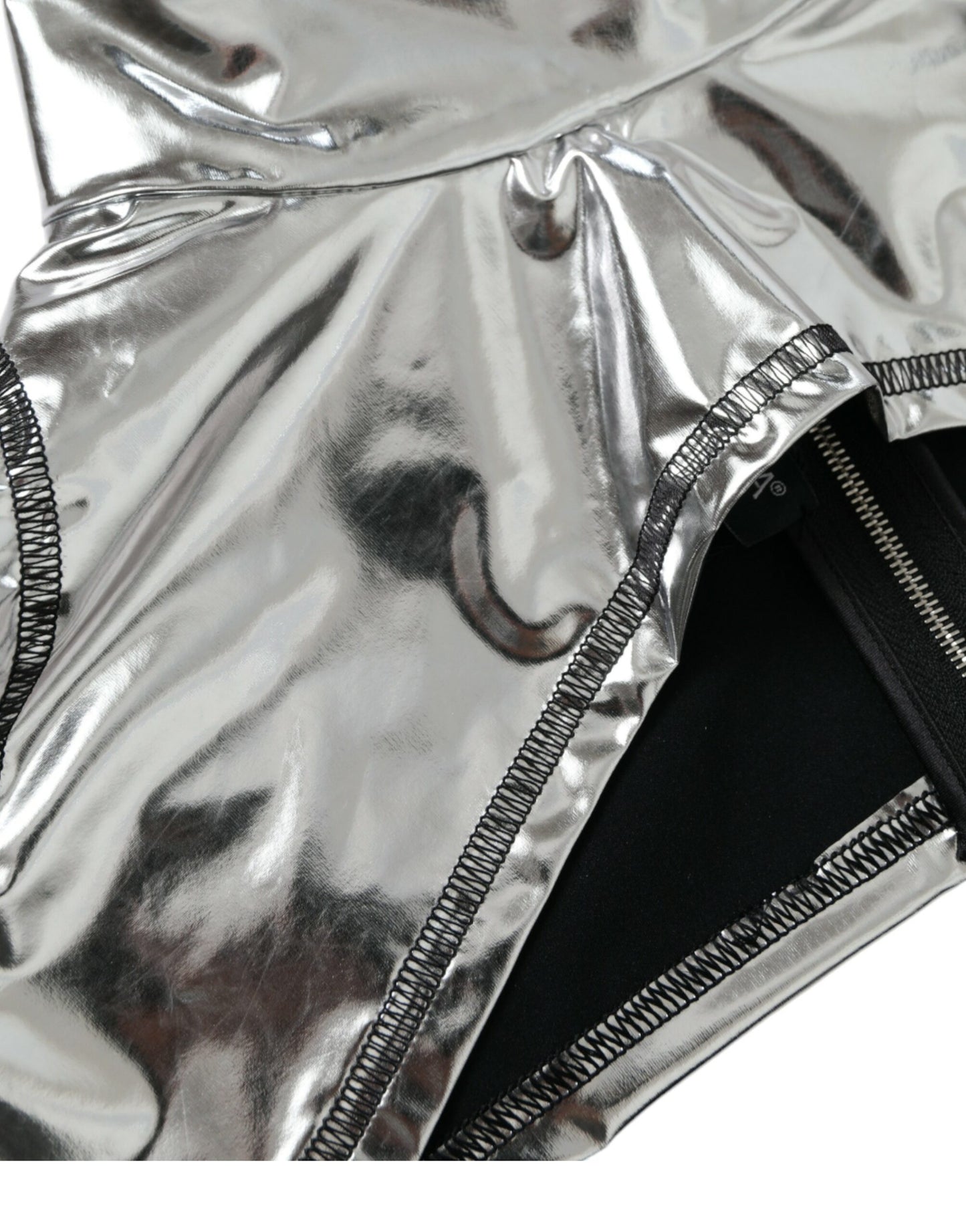 Dolce & Gabbana Silverfärgad Stretchig Topp i Polyester