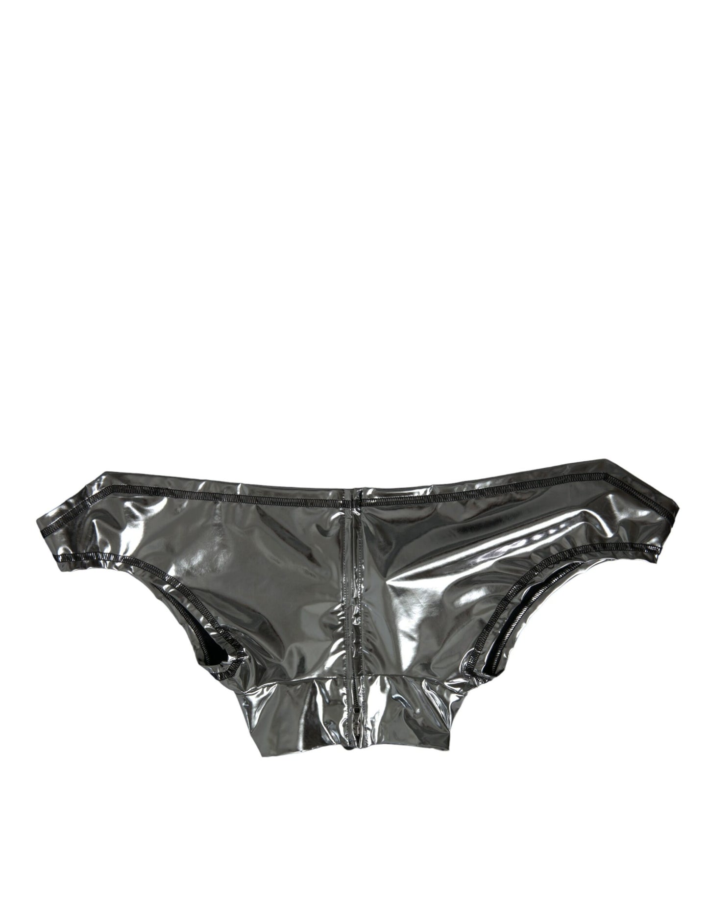 Dolce & Gabbana Silverfärgad Stretchig Topp i Polyester