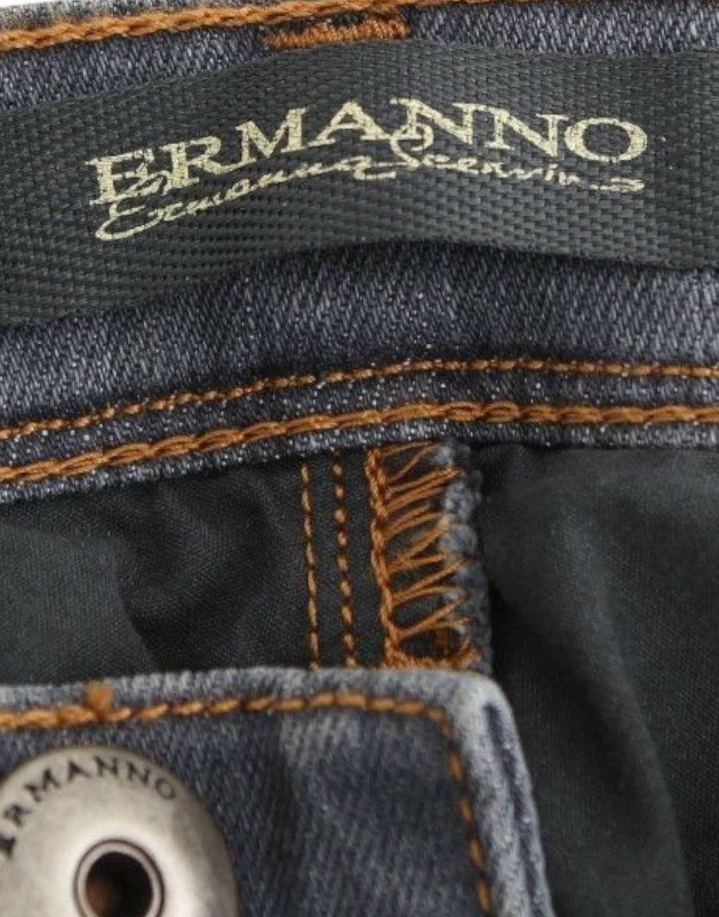 Ermanno Scervino Grå Slim Jeans Denimbukser Skinny Leg Stretch