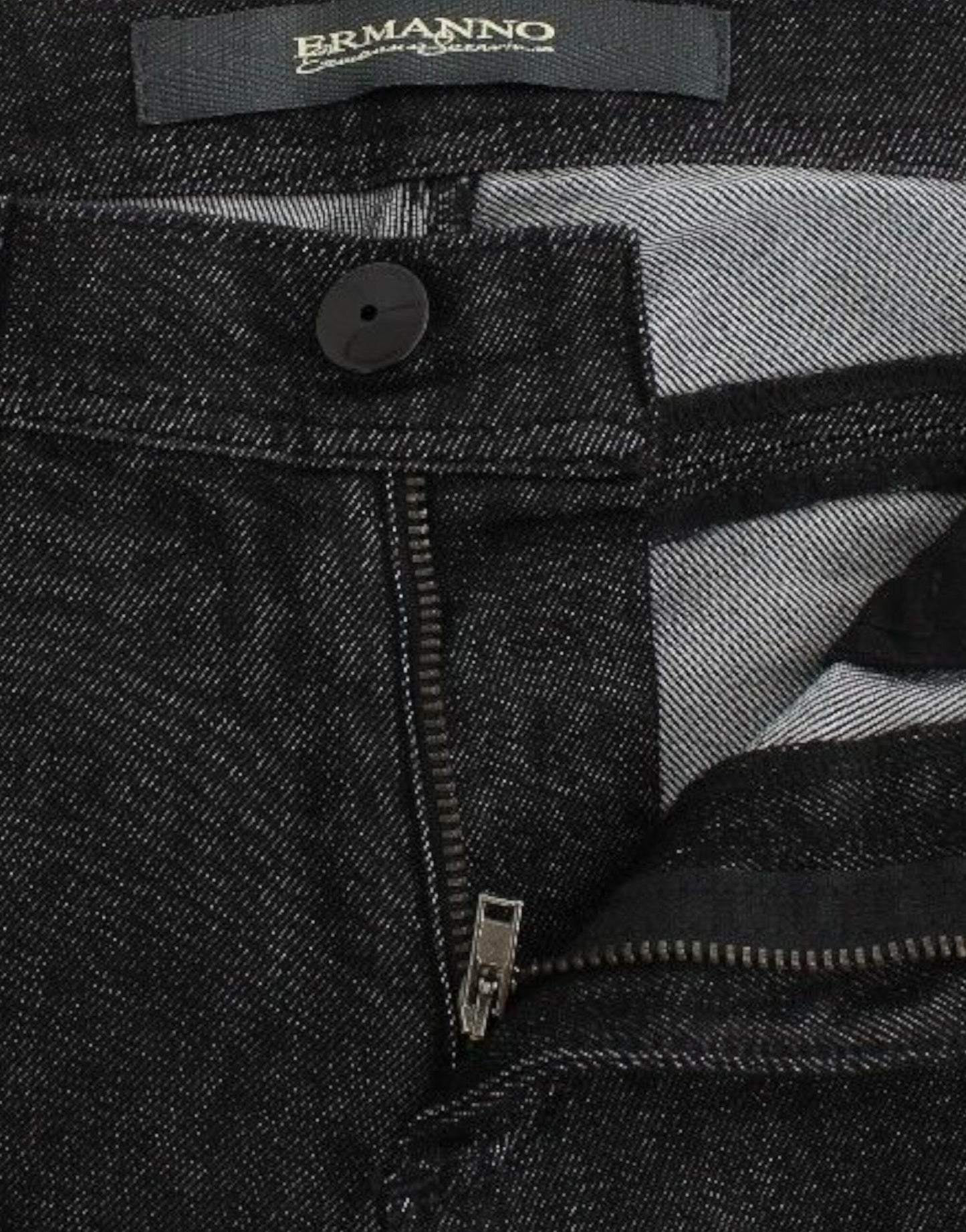 Ermanno Scervino Svarta Slim Jeans Denimbyxor Skinny Leg Stretch