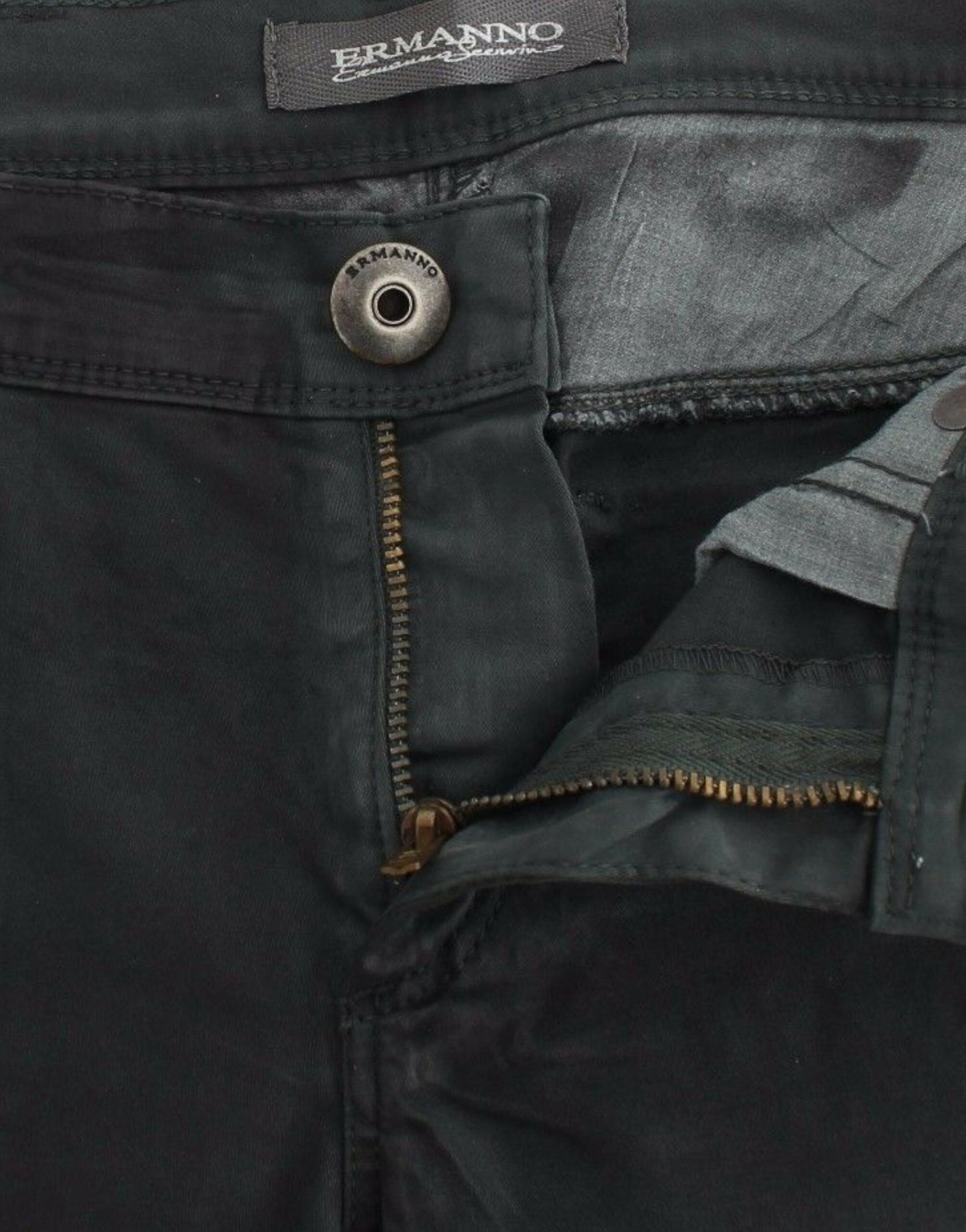 Ermanno Scervino Grønne Slim Jeans Denimbukser Rette Ben Stretch