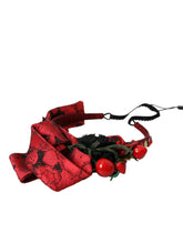 Dolce & Gabbana Red Cherry Sicilian Embellished Women Hairband Diadem