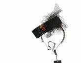 Dolce & Gabbana Svart Jordgubbsfärgat Sicily Kristallnäthårband Diadem