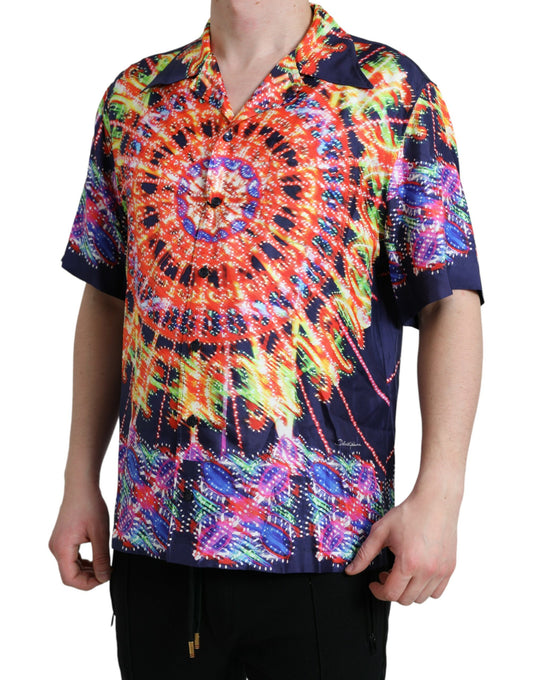 Dolce & Gabbana flerfarget Luminarie Casual skjorte i silke