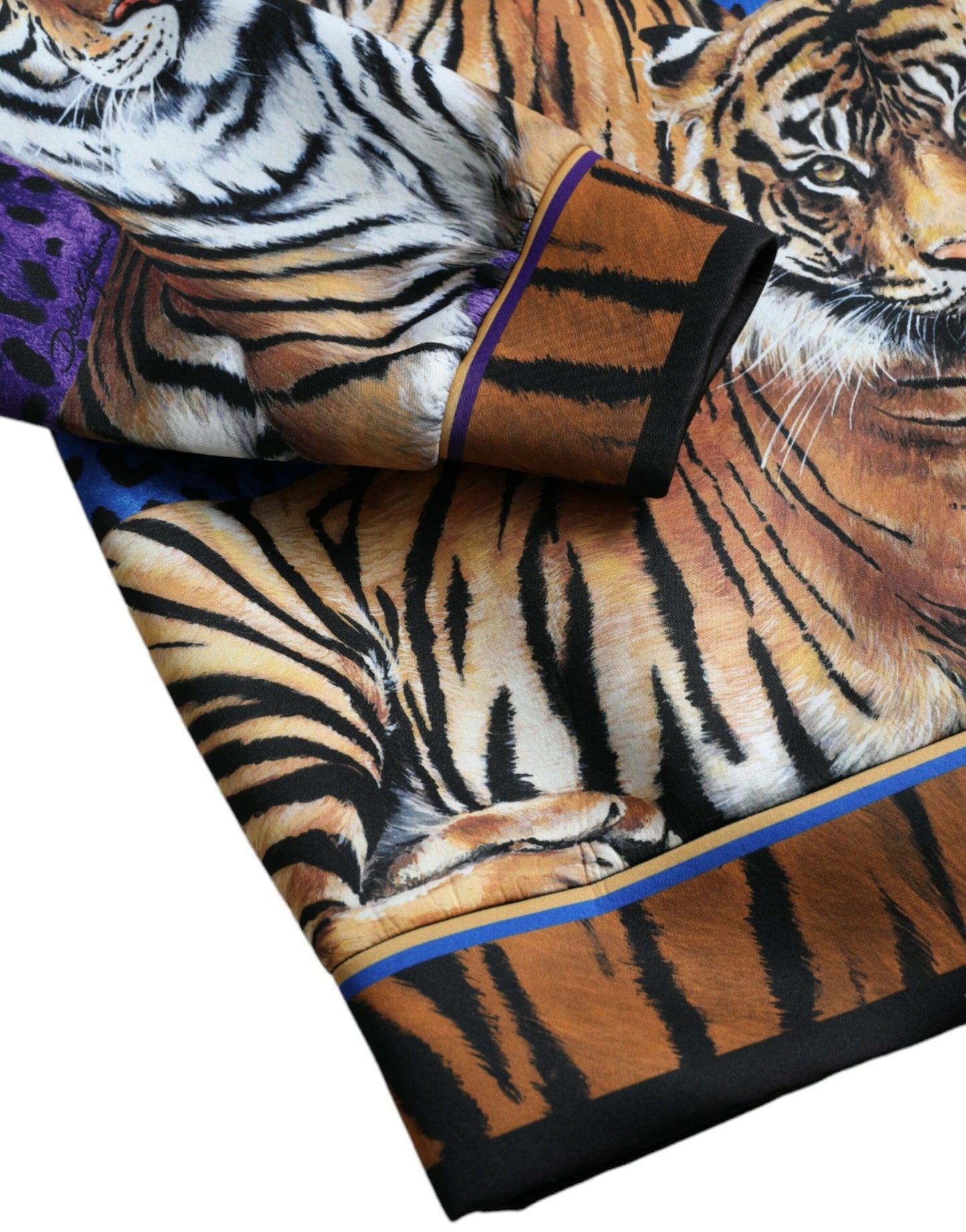 Dolce & Gabbana Flerfarget Tiger Hettegenser Genser
