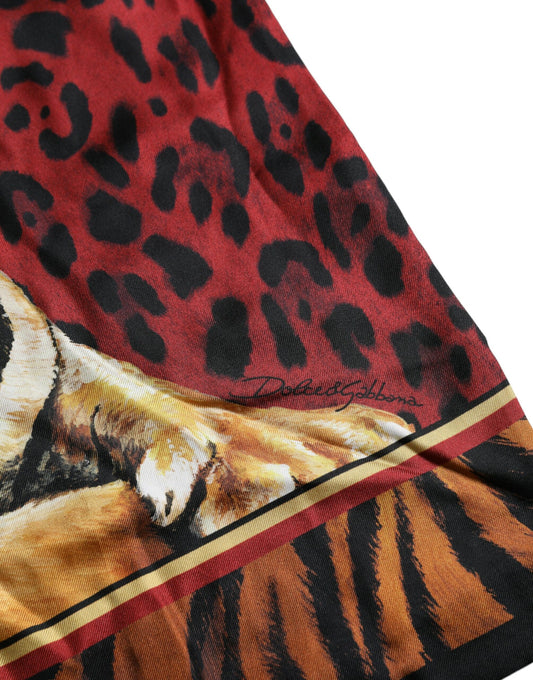 Dolce & Gabbana Flerfärgad Tiger Print Bomull Kortärmad T-shirt