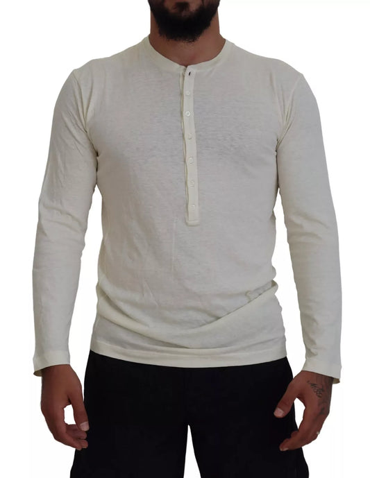 Dsquared² Beige Bomullslinne Långärmad Pullover