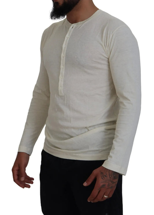Dsquared² Beige Bomullslinne Långärmad Pullover