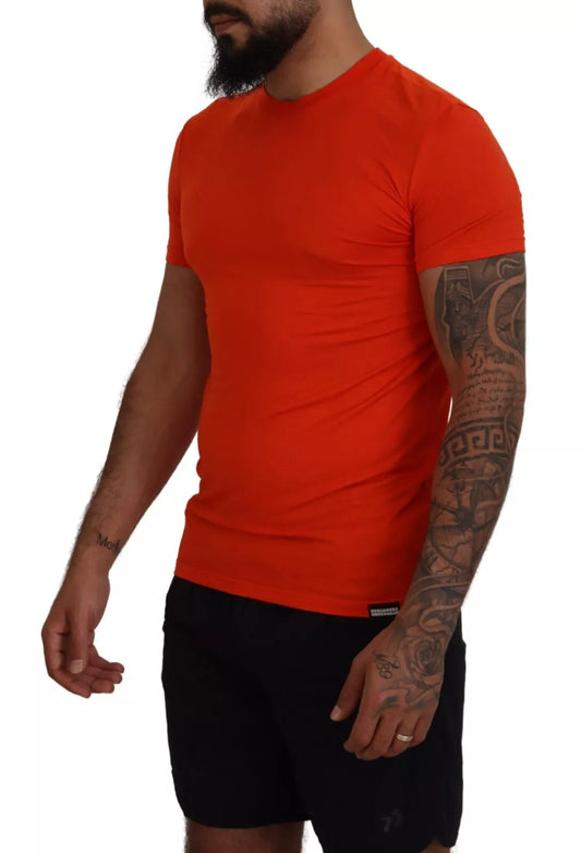 Dsquared² Orange Modal Kortärmad Rundringad T-shirt