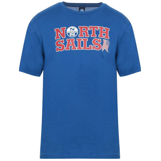 North Sails Light Blue Cotton Men T-Shirt