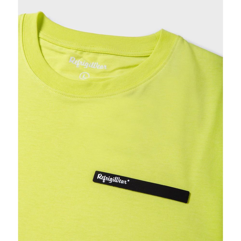Refrigiwear – Gul t-shirt i bomull med präglad logotyp