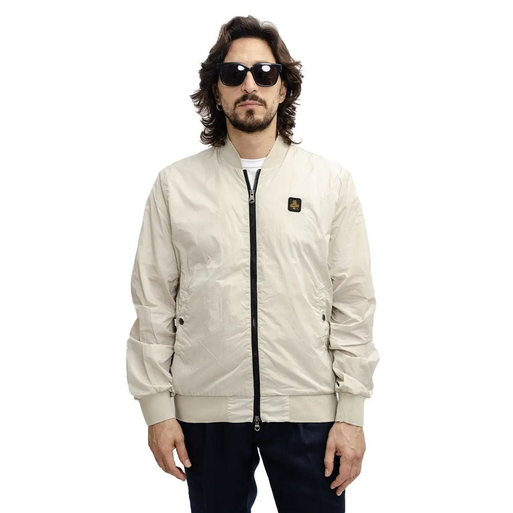 Refrigiwear Beige Nylon Herre Bomberjakke
