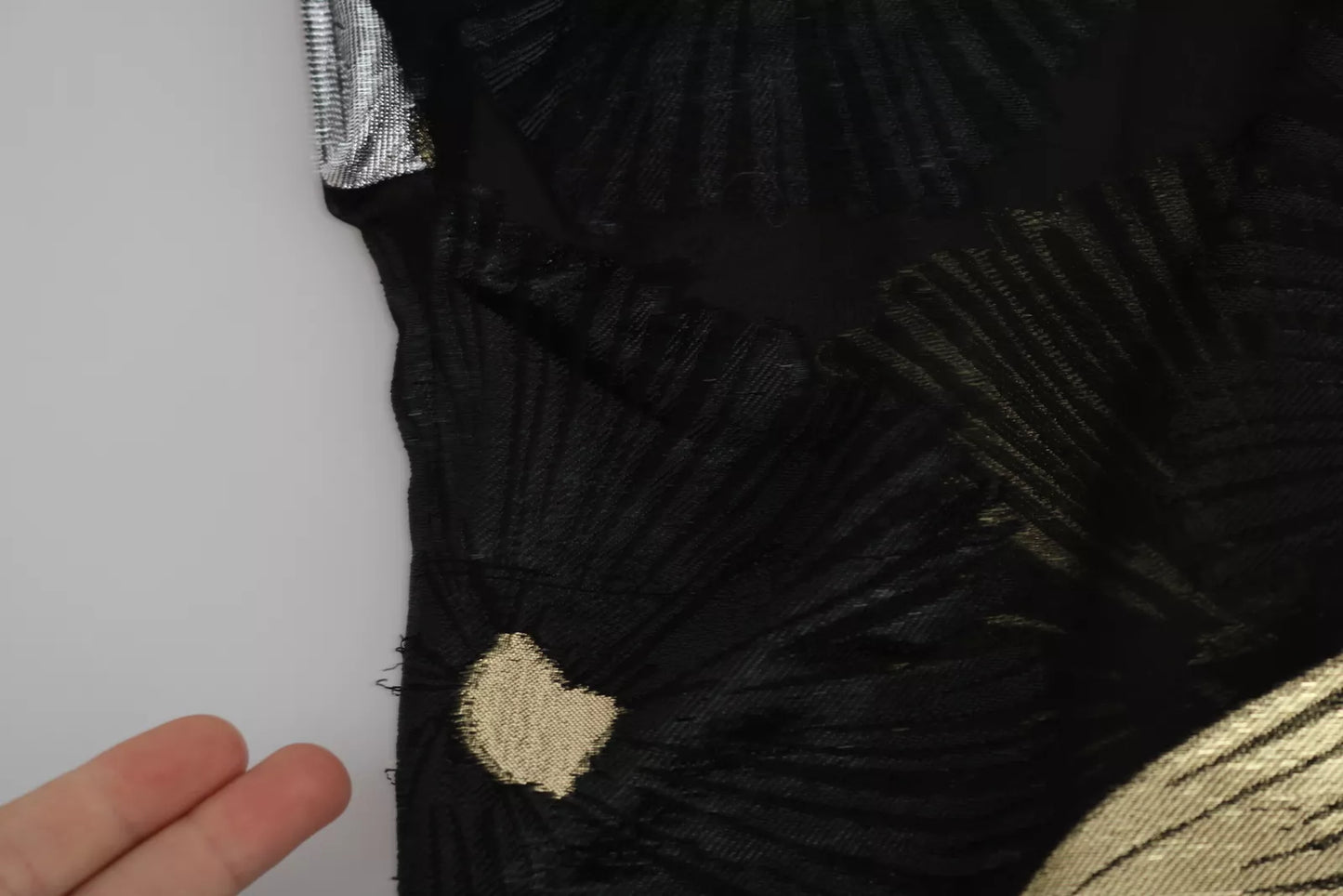 Dsquared² Guld Silver Siden Jacquard Genomskinlig Blus