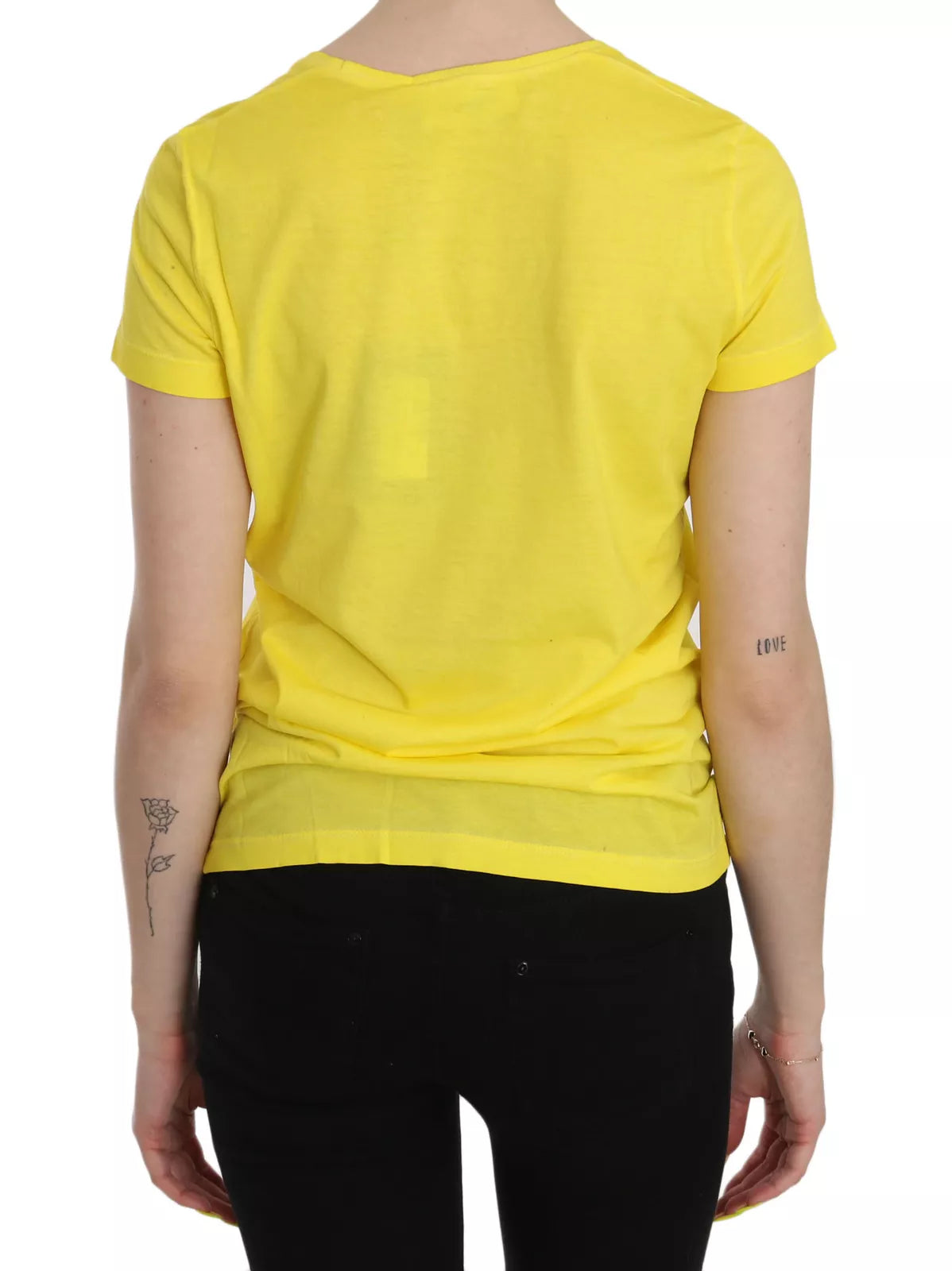 Dsquared² Gul Rundhalsad Kortärmad Skjortblus