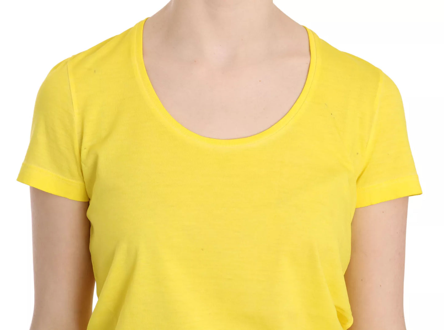 Dsquared² Gul Rundhalsad Kortärmad Skjortblus
