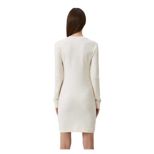 Love Moschino Chic hvit kjole i bomullsblanding med logodetaljer