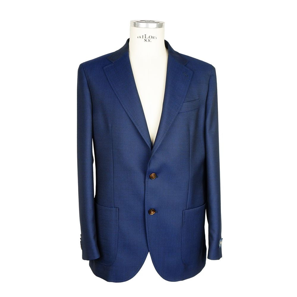 Blå ull herreblazer